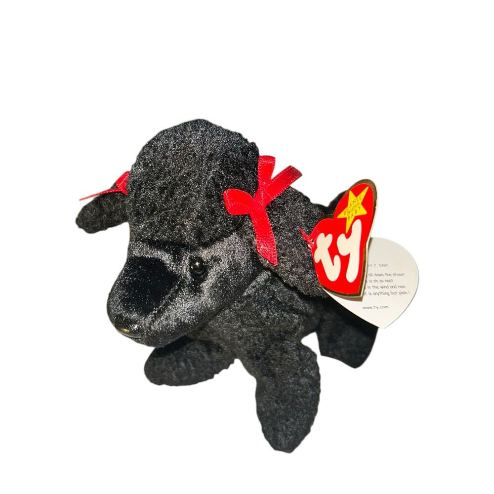 Ty Beanie Baby GIGI THE POODLE - Rare 307 Factory Stamp Extra Space & Date Error